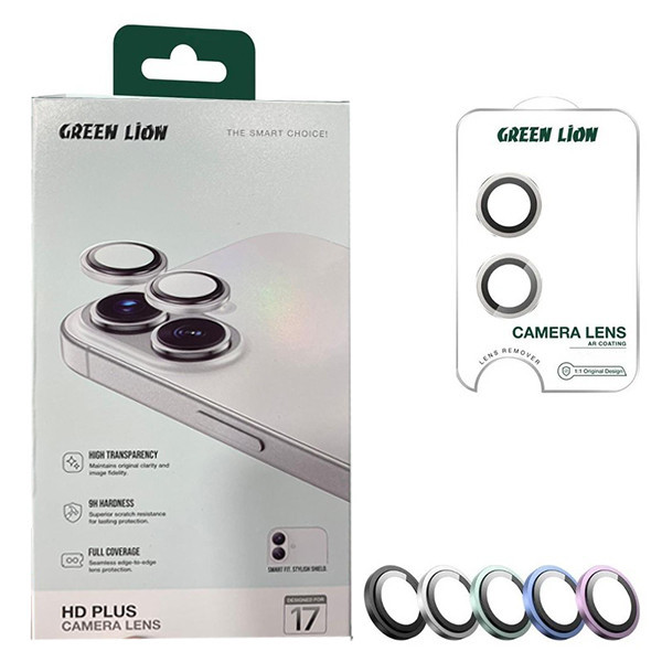 محافظ لنز دوربین گرین لاین مدل HD Plus Camera Lens مناسب برای گوشی موبایل اپل iPhone 17