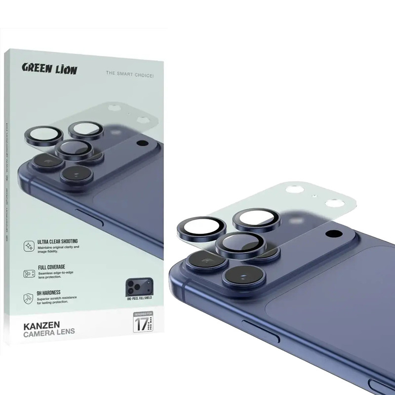 محافظ لنز دوربین گرین لاین مدل Kanzen Clear مناسب برای گوشی موبایل اپل iPhone 17 Pro Max
