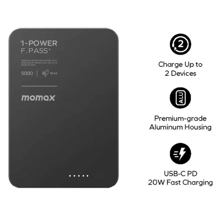 پاوربانک 20 وات مومکس مدل IP157 ظرفیت 5000 میلیآمپرساعت