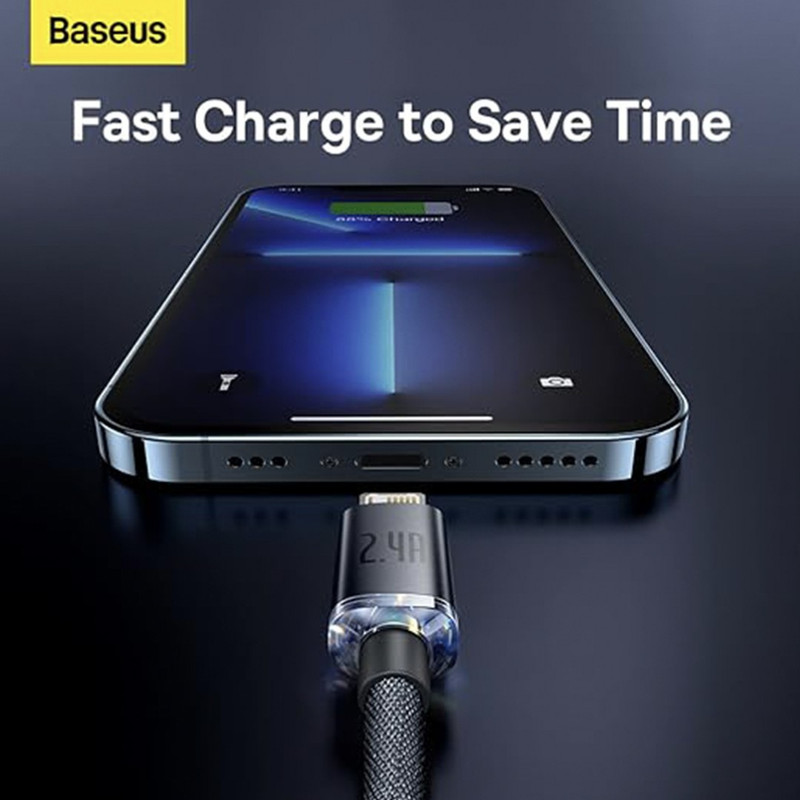 کابل USB به لایتنینگ بیسوس مدل CAJY000101-HIGH CURRENT طول 2 متر