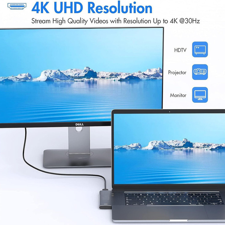 هاب 7 پوت USB-C رسی مدل RH08