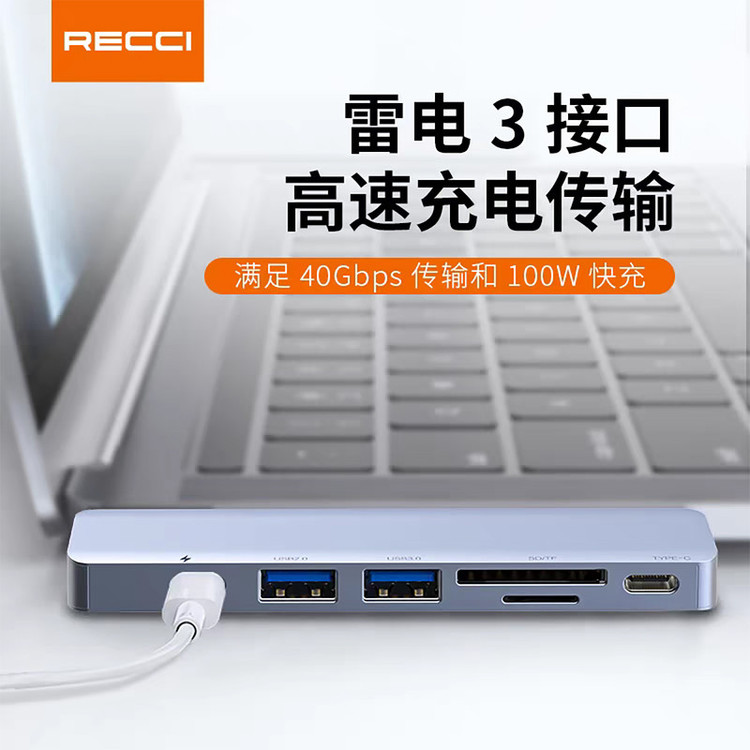 هاب 7 پوت USB-C رسی مدل RH08