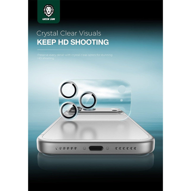 محافظ لنز دوربین گرین لاین مدل Kanzen Clear مناسب برای گوشی موبایل اپل iPhone 17 Pro Max