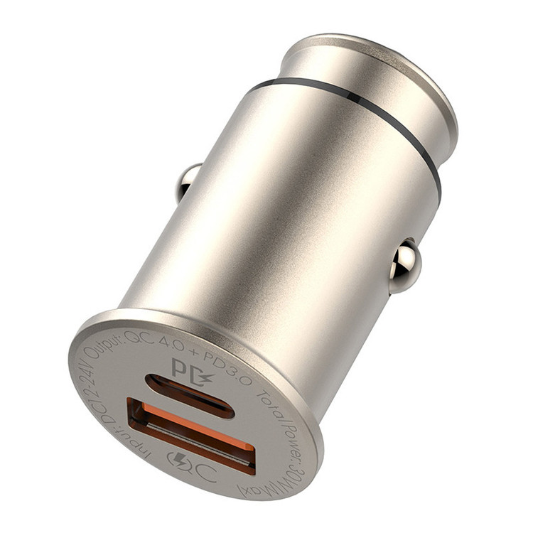 شارژر فندکی الدینیو مدل C506Q به همراه کابل تبدیل microUSB
